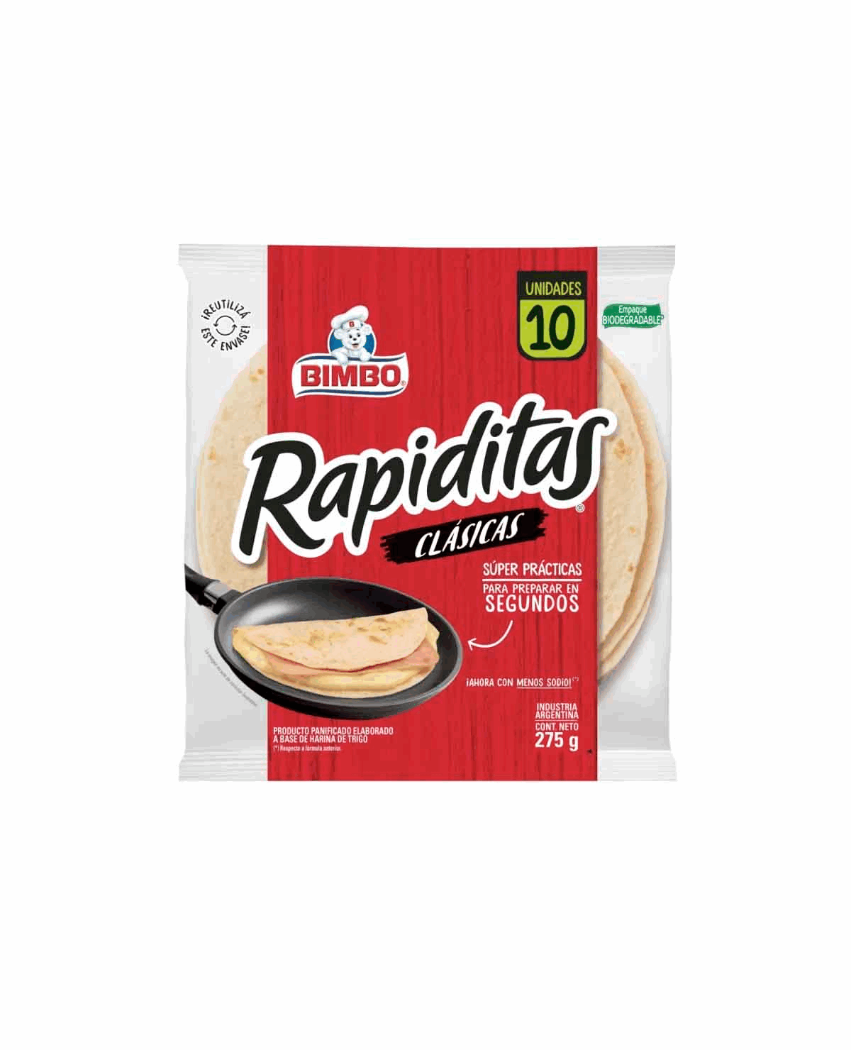 RAPIDITAS BIMBO CLASICAS 275g x 10u.