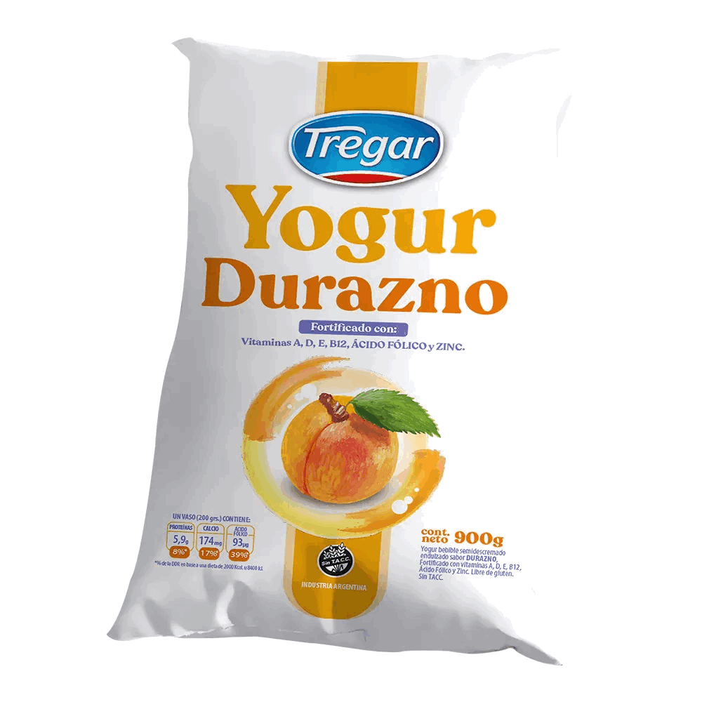 YOGUR BEB TREGAR DURAZNO ENT 900g