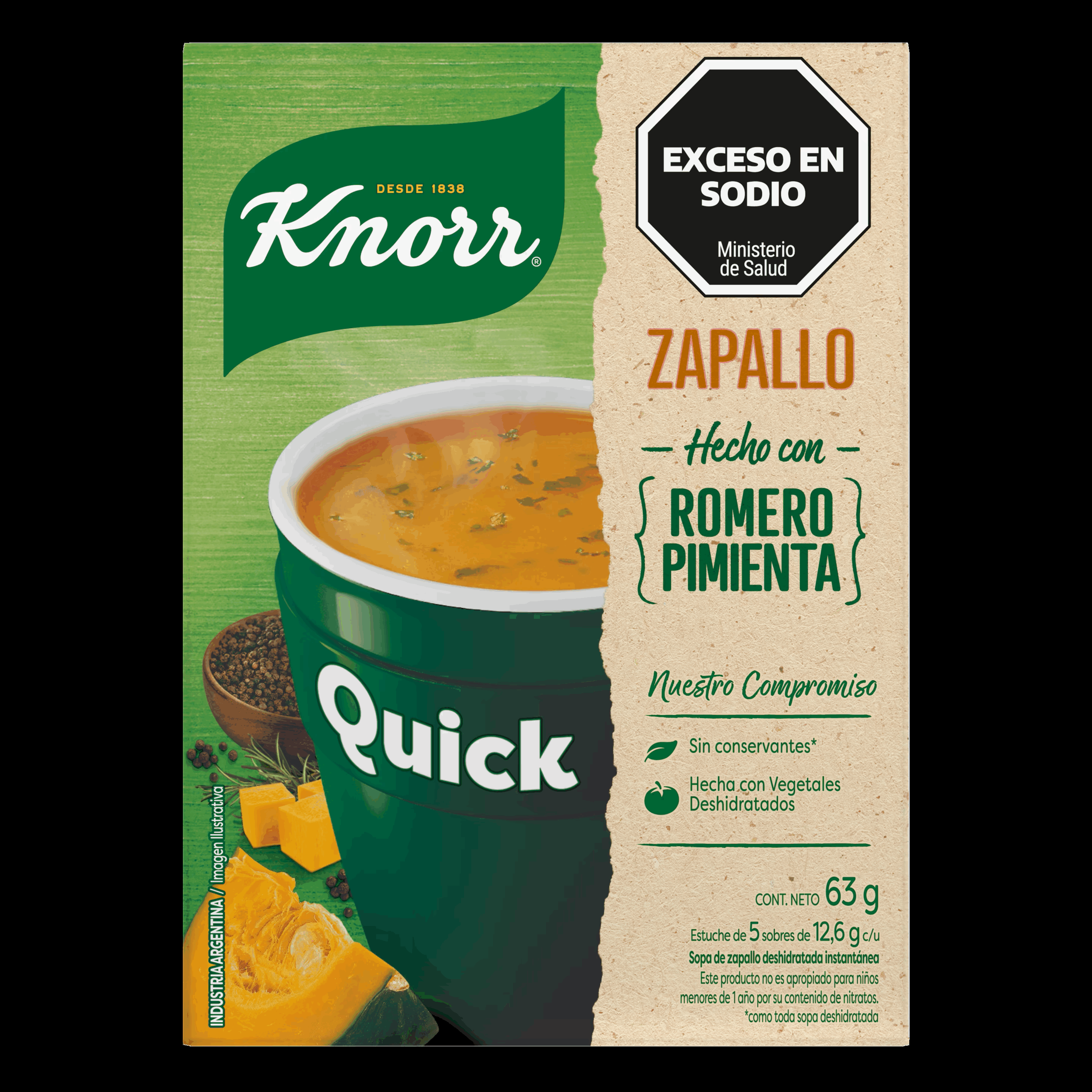 SOPA LISTA KNORR ZAPALLO 5x12.6g