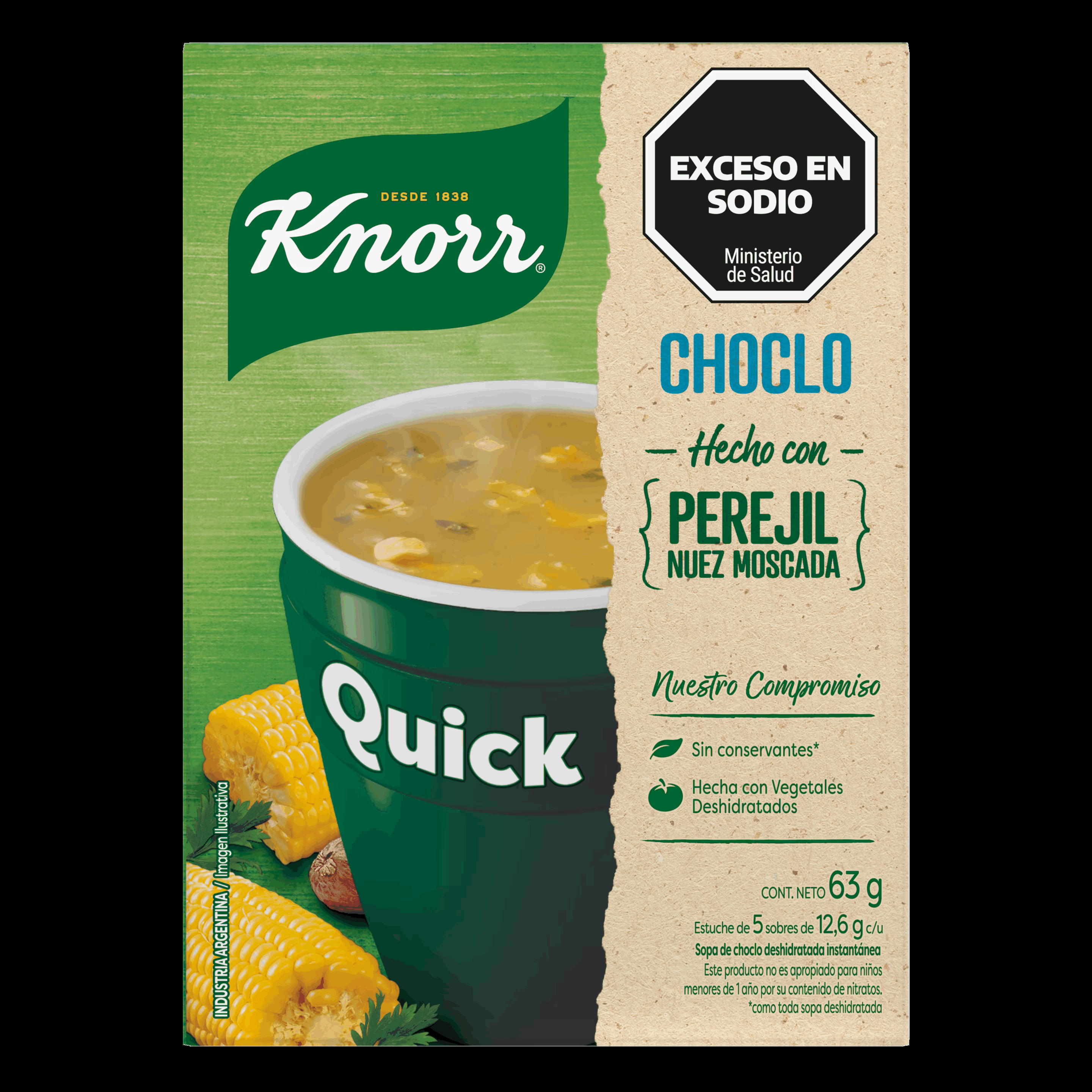SOPA LISTA KNORR CHOCLO 5x12.6g