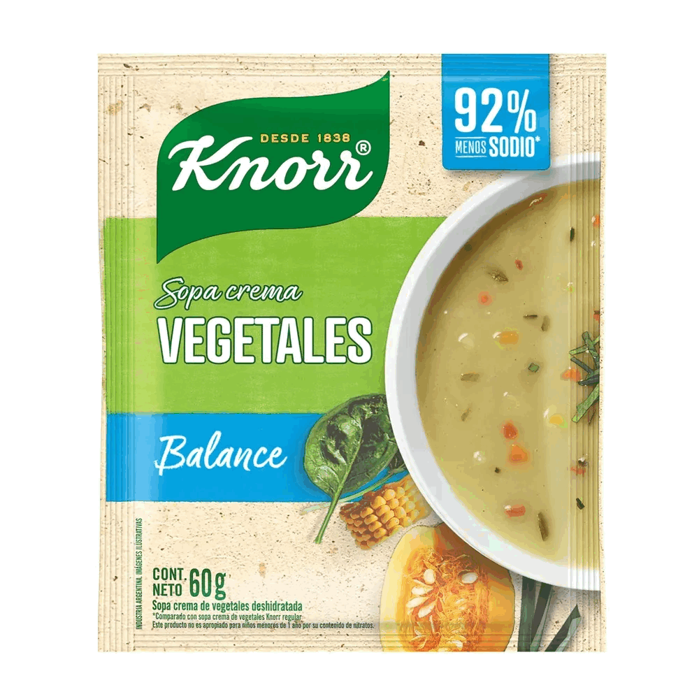 SOPA CREMA KNORR VERDURAS 60g