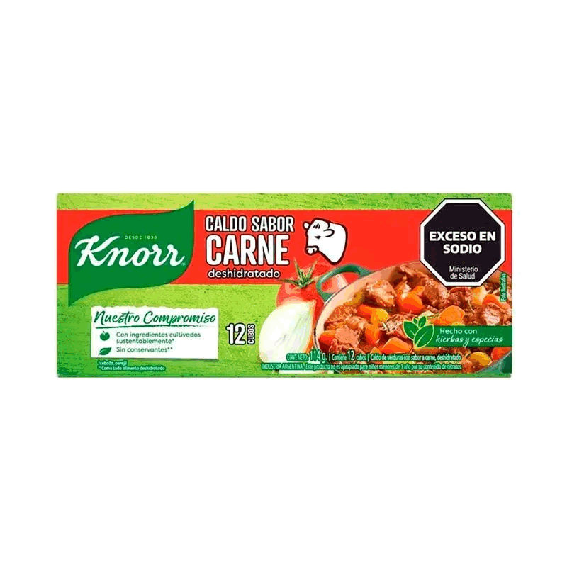 CALDO KNORR CARNE 12u.