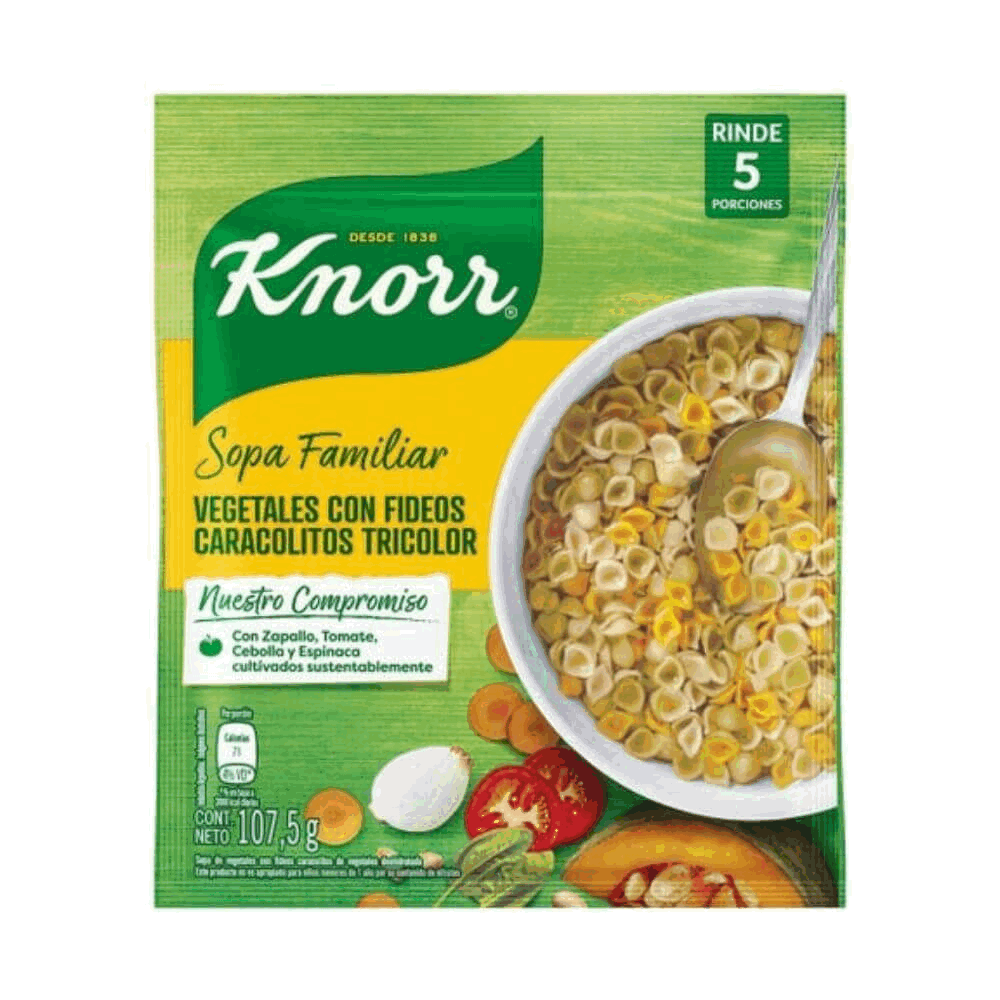 SOPA KNORR FAM VEG C/CARACOLITOS