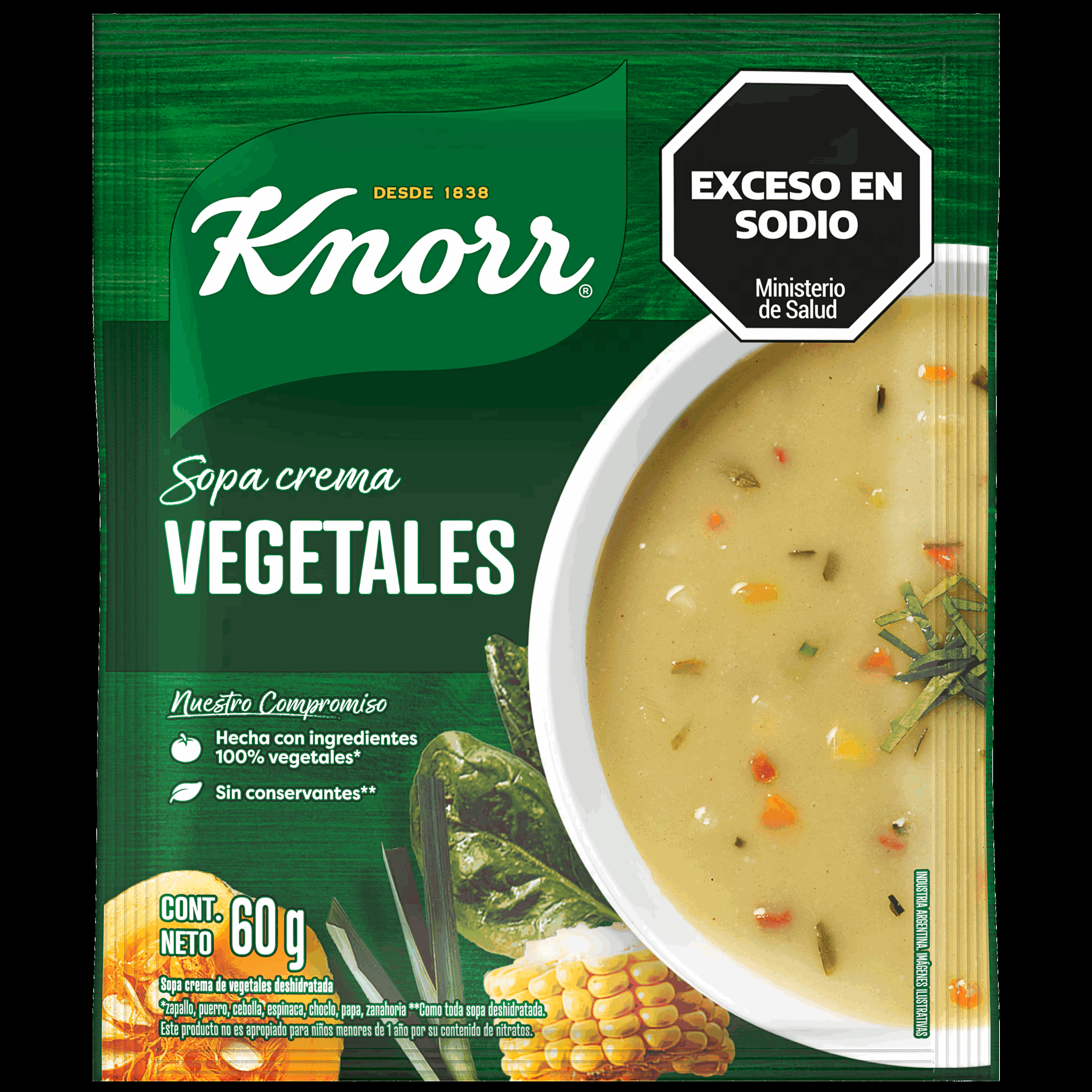 SOPA CREMA KNORR VEGETALES