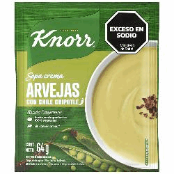SOPA CREMA KNORR ARVEJAS C/CHILE 64grs.