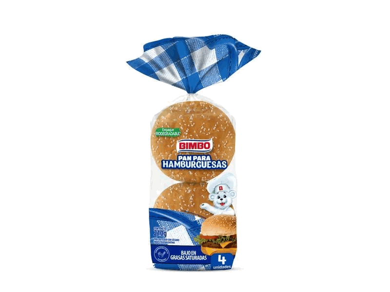 PAN BIMBO HAMBURGUESAS x 4u.