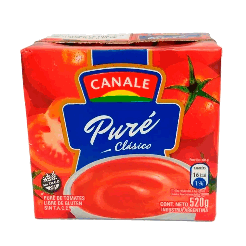 PURE DE TOMATE CANALE 520grs.