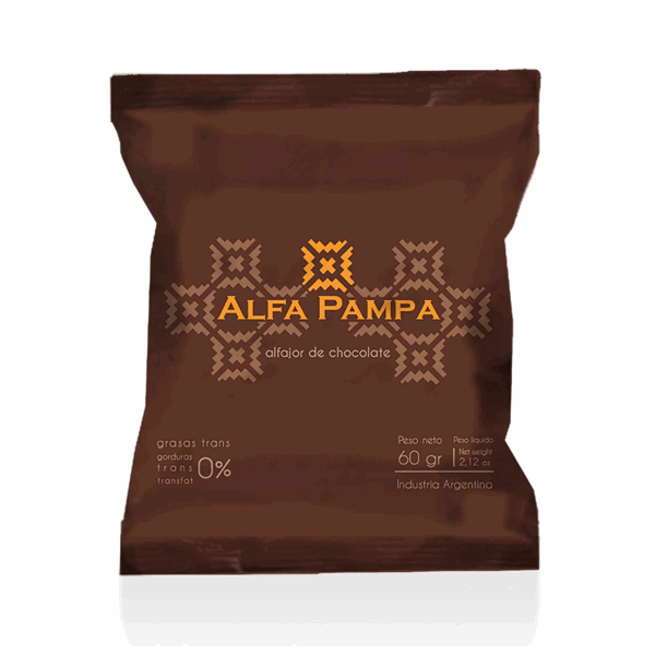 ALFAJOR ALFAPAMPA NEGRO 60g