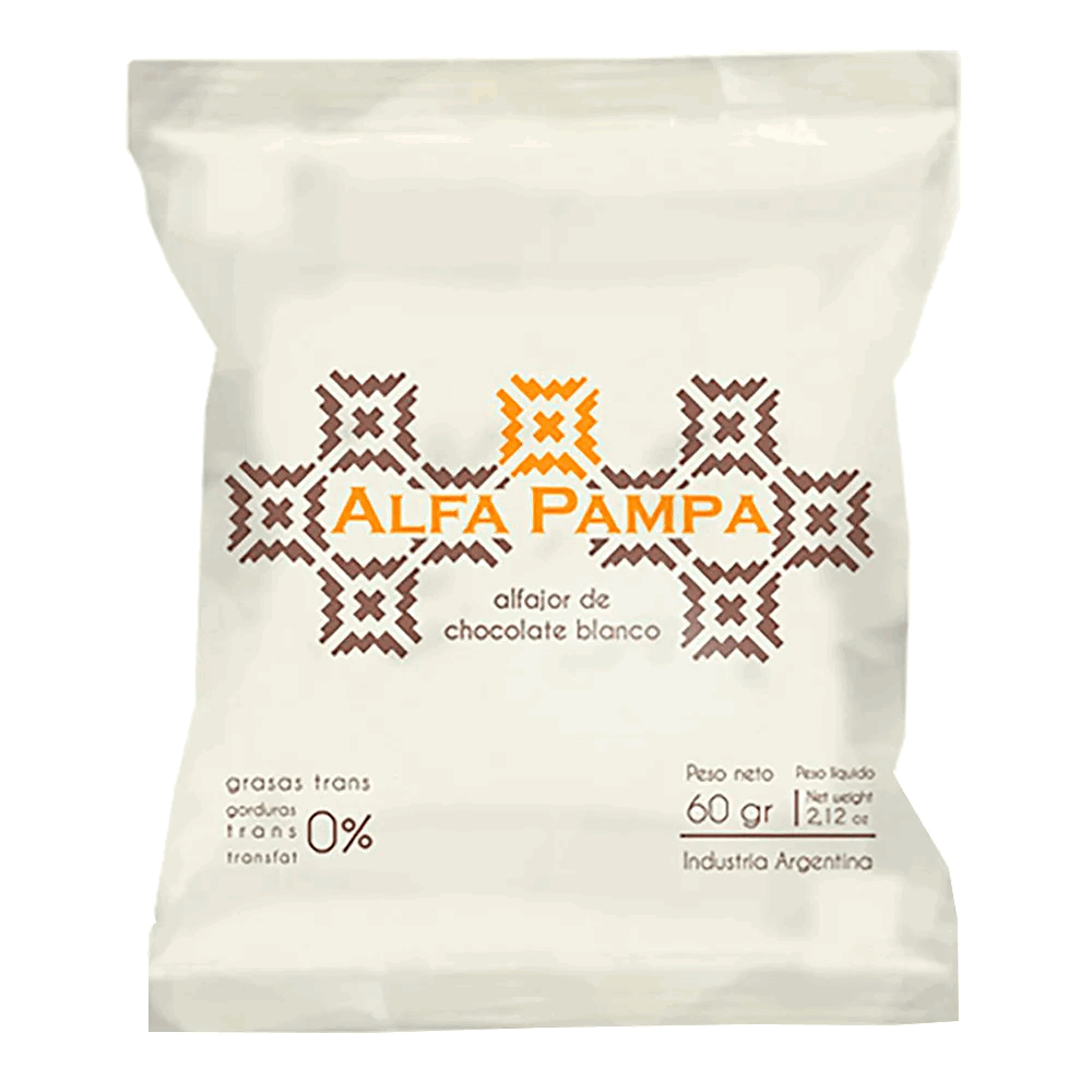 ALFAJOR ALFAPAMPA BLANCO 60g