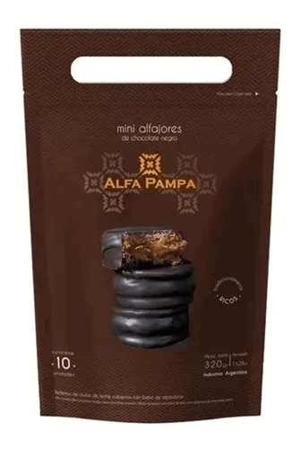 ALFAJOR ALFAPAMPA NEGRO DP x 10u x 32g
