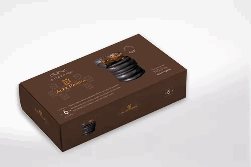ALFAJOR ALFAPAMPA NEGRO DISPLAY x 6u 360g