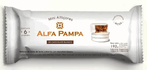 ALFAJOR ALFAPAMPA BLANCO CUNITA x 6u x 32g