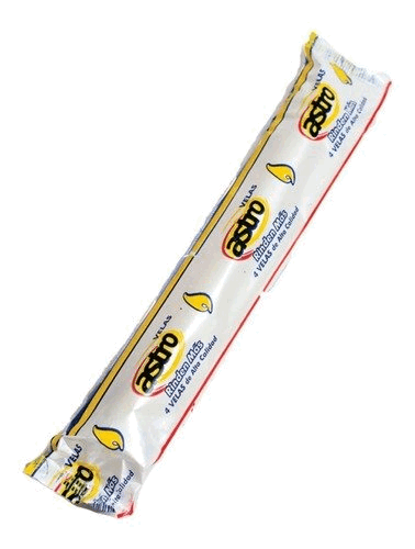 VELAS ASTRO BLANCAS 4U X 100MM.