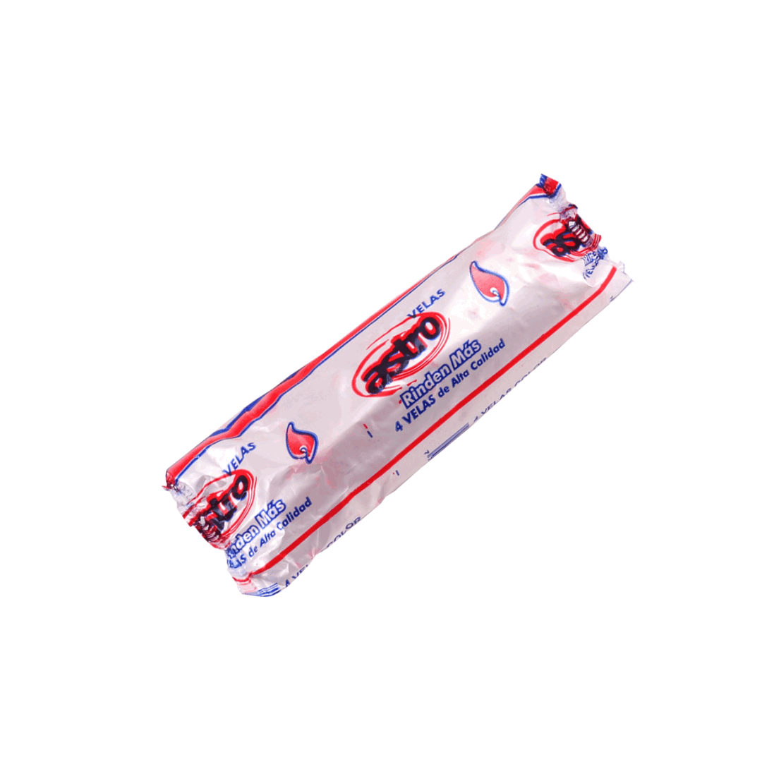 VELAS ASTRO ROJAS 4U X 175MM.