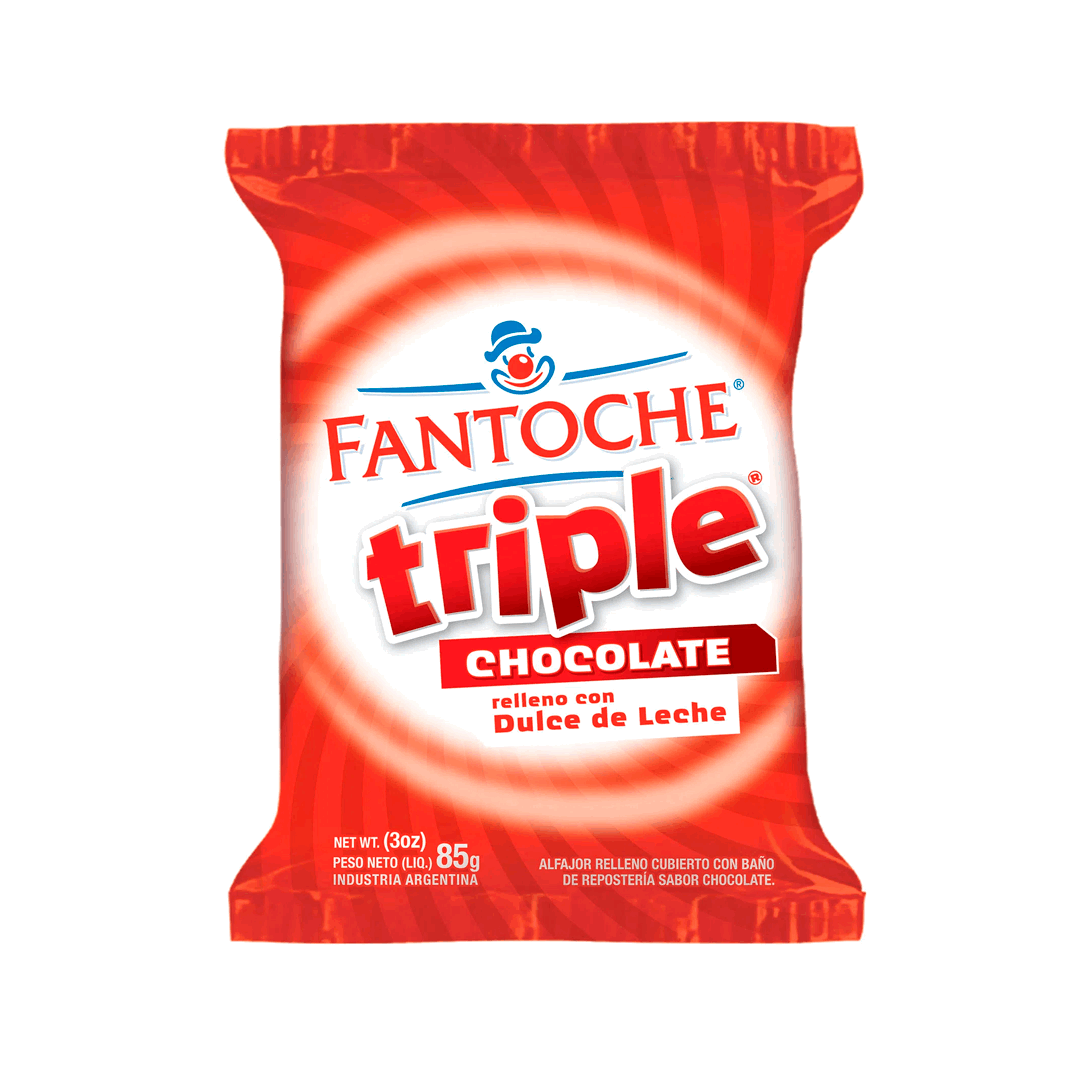 ALFAJOR FANTOCHE TRIPLE NEGRO 85g