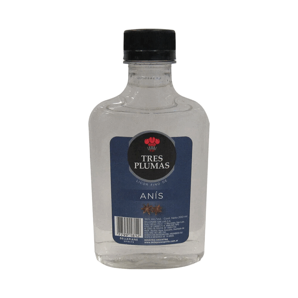 ANIS TRES PLUMAS 200cc